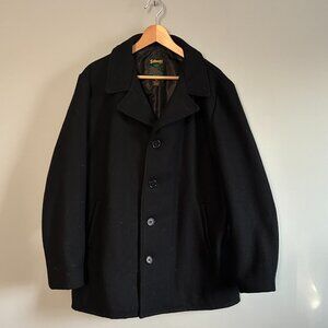 Schott - Single Breasted Car Coat - Style 709 - XL - Navy Blue